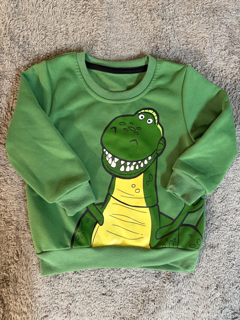Kids Green Dinosaur Sweatshirt